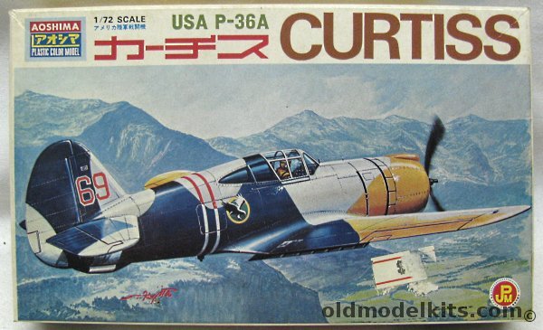 Aoshima 1/72 Curtiss P-36A Hawk, 307-100 plastic model kit